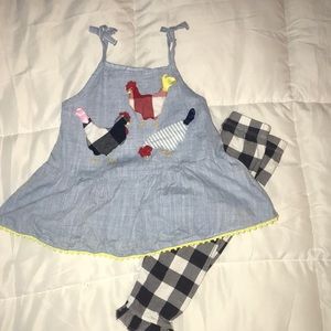 Mud Pie Chambray Rooster